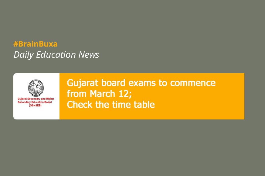 Gujarat board exams to commence from March 12; Check the time table