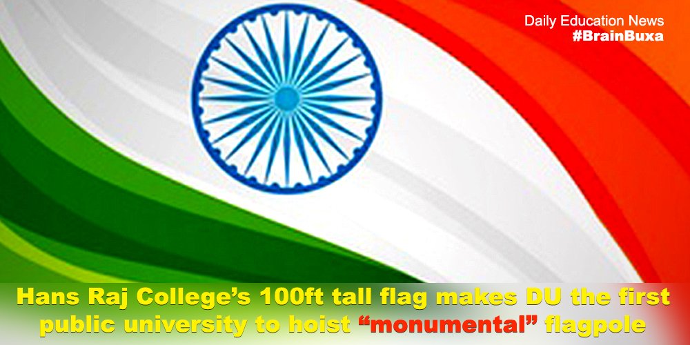 Image of Hans Raj College’s 100ft tall flag makes DU the first public university to hoist “monumental” flagpole | Education News Photo