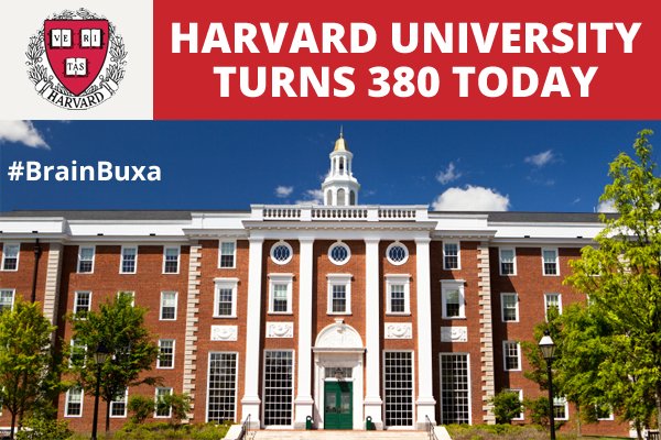 Harvard university turns 380 today