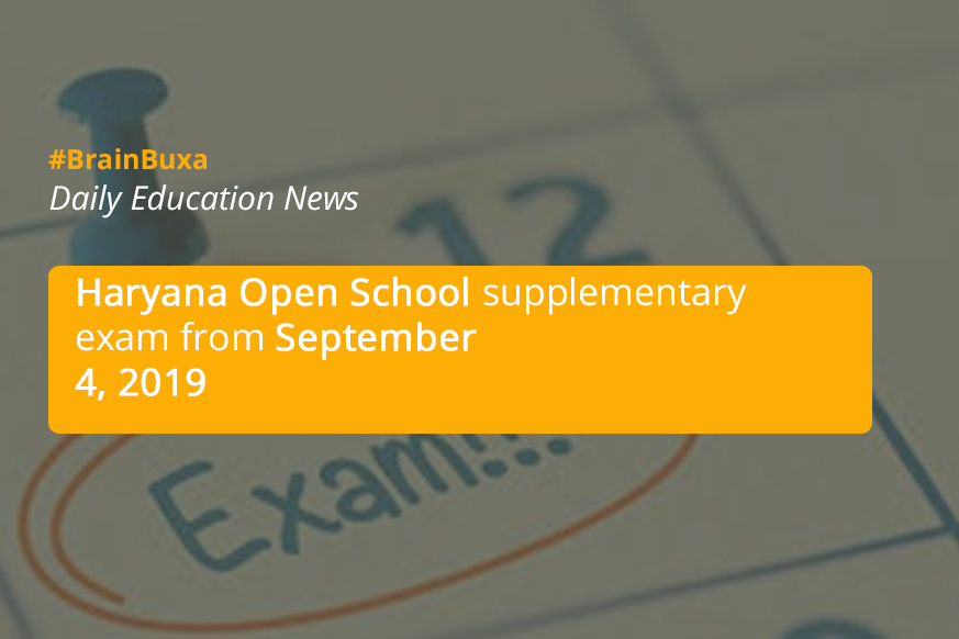 Image of Haryana Open School supplementary exam from September 4, 2019 | Education News Photo