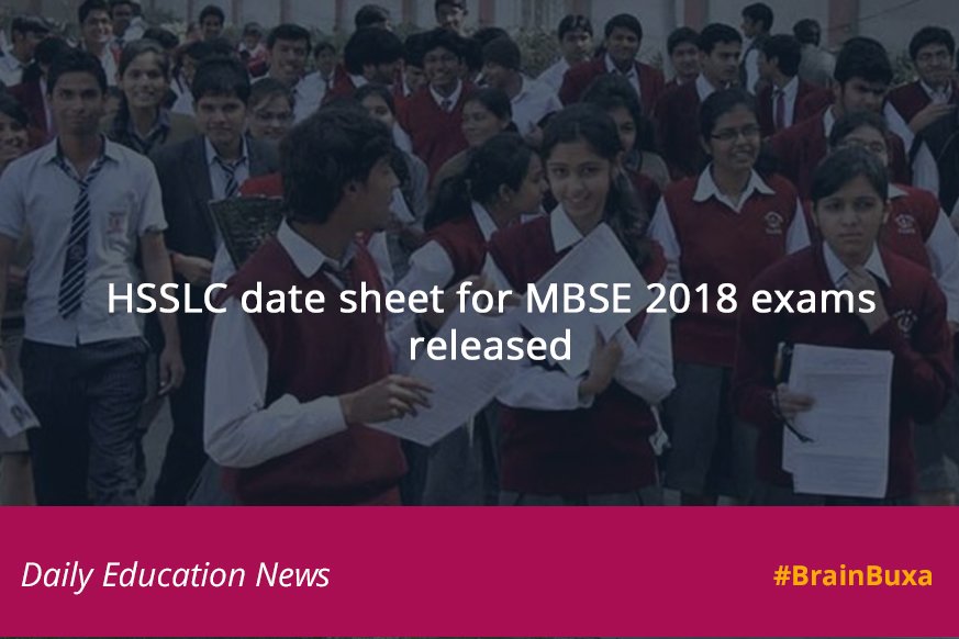 HSSLC date sheet for MBSE 2018 exams released