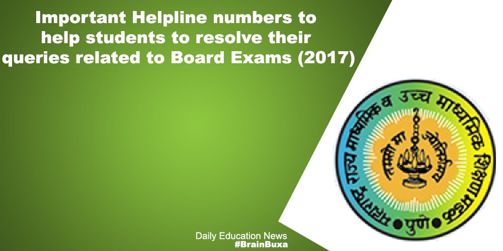 Important Helpline numbers to help students to resolve their queries related to Board Exams (2017)