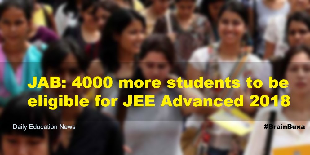 JAB: 4000 more students to be eligible for JEE Advanced 2018