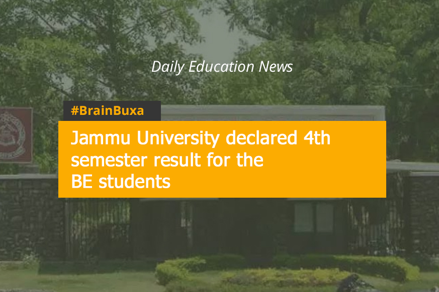 Jammu University declared 4th semester result for the BE students