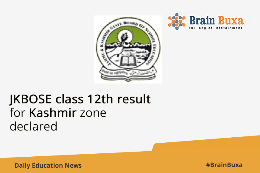 JKBOSE class 12th result for Kashmir zone declared