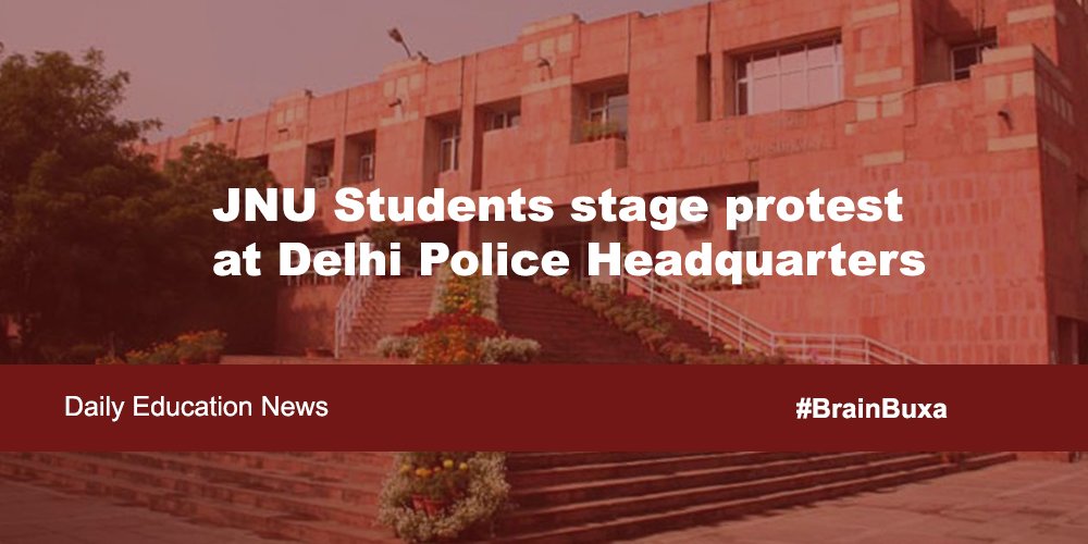 JNU Students stage protest at Delhi Police Headquarters