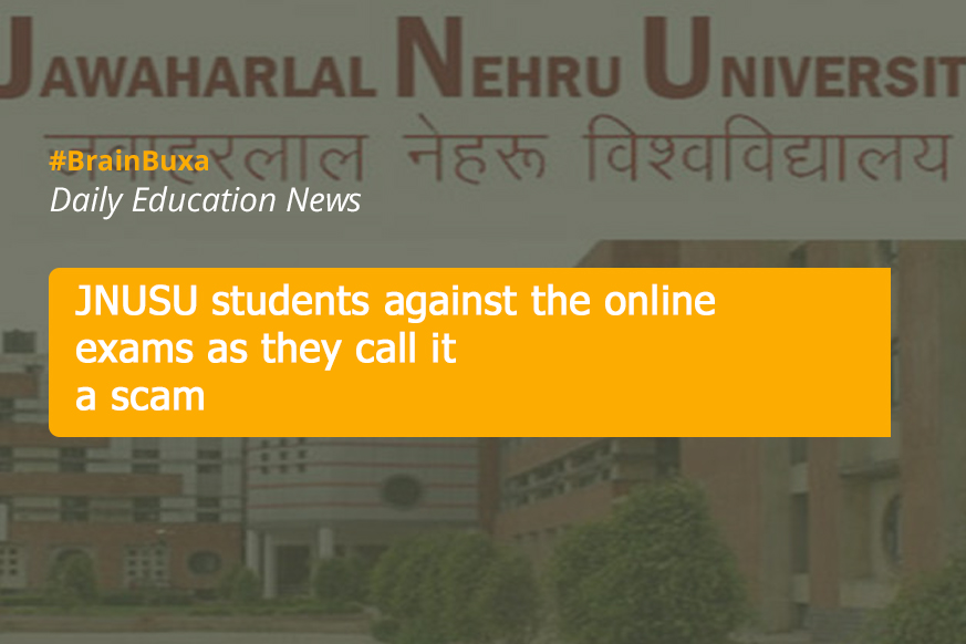 JNUSU students against the online exams as they call it a scam