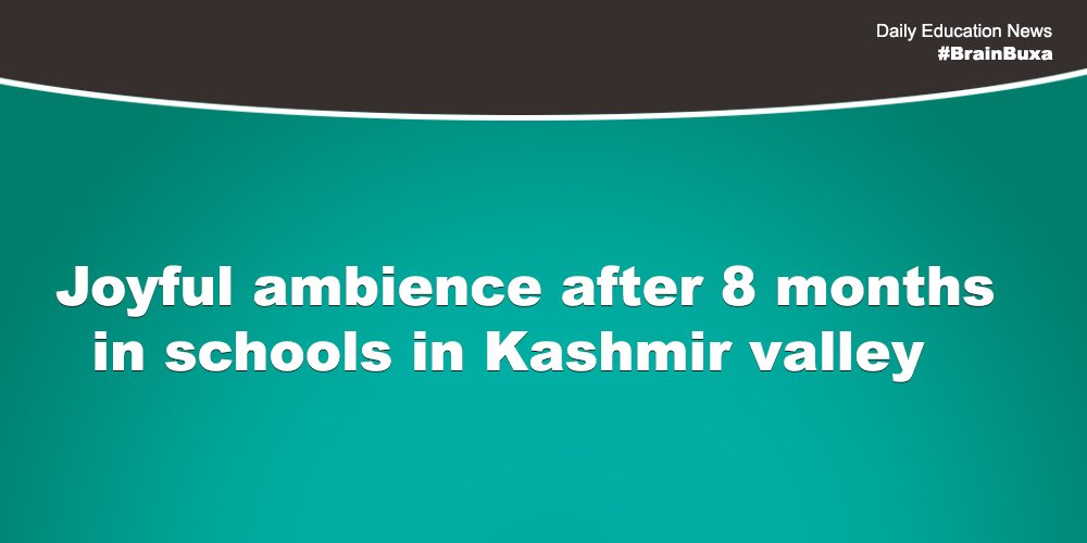 Image of Joyful ambience after 8 months in schools in Kashmir valley | Education News Photo