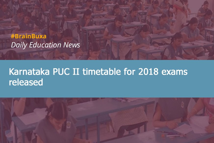 Image of Karnataka PUC II timetable for 2018 exams released | Education News Photo