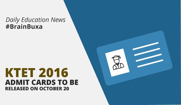 KTET 2016: Admit cards to be released on October 20