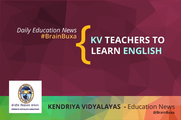 KV teachers to learn English