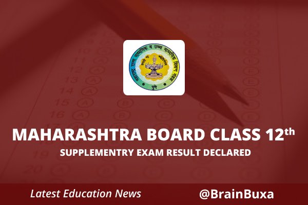 Maharashtra board class 12th supplementary exam result declared