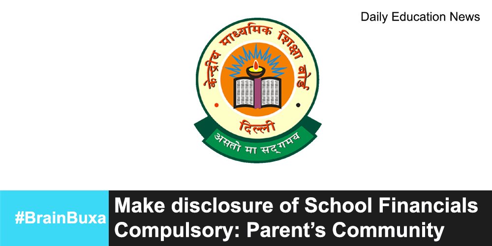 Make disclosure of School Financials Compulsory: Parent’s Community