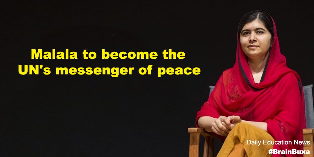  Malala to become the UN's messenger of peace