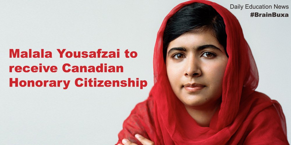 Malala Yousafzai to receive Canadian Honorary Citizenship