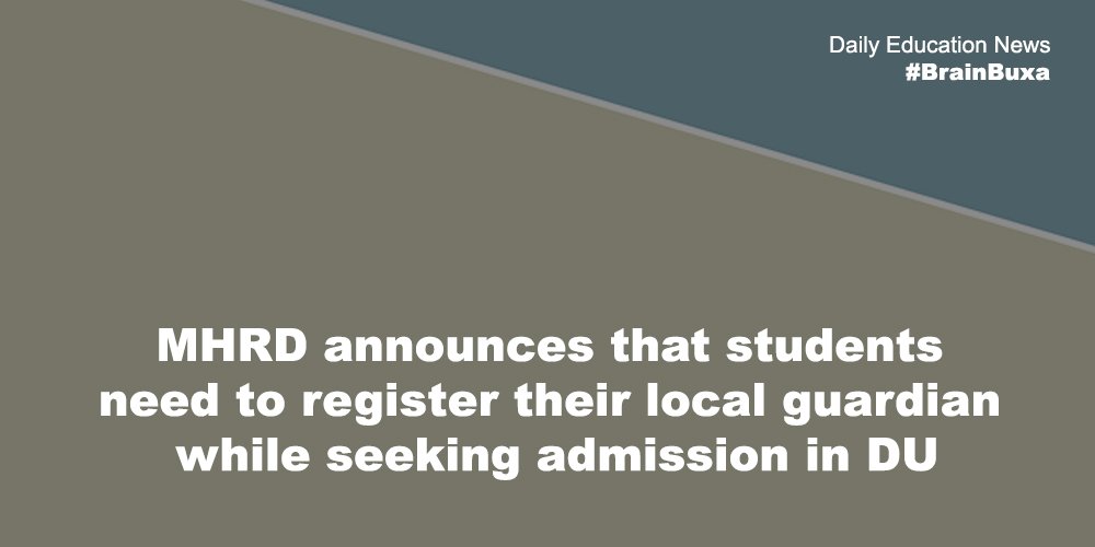 Image of MHRD announces that students need to register their local guardian while seeking admission in DU | Education News Photo