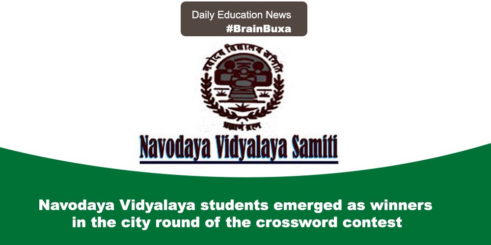 Navodaya Vidyalaya students emerged as winners in the city round of the crossword contest