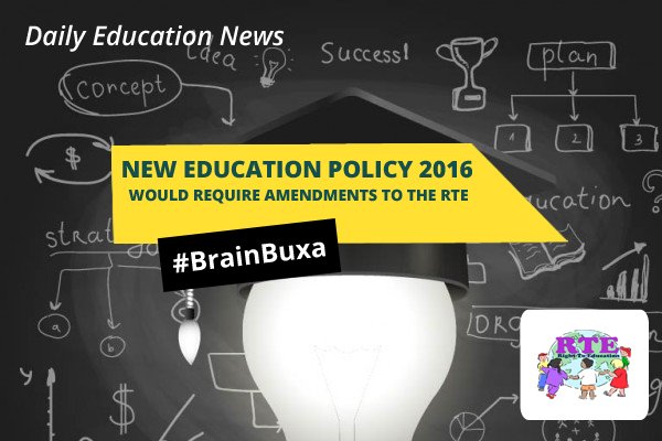 Image of New education policy 2016 would require amendments to the RTE | Education News Photo