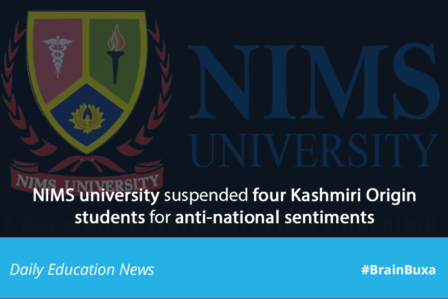 NIMS university suspended four Kashmiri Origin students for anti-national sentiments