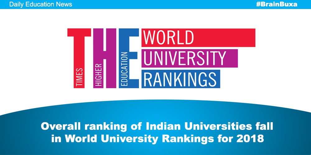 Overall ranking of Indian Universities fall in World University Rankings for 2018 