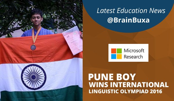 Pune Boy Wins International Linguistic Olympiad 2016