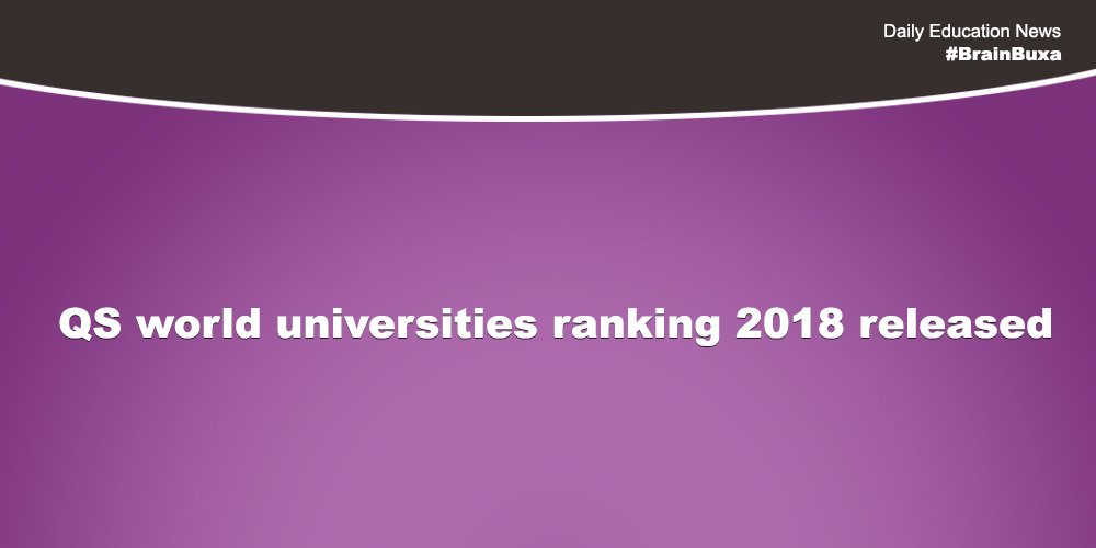 QS world universities ranking 2018 released