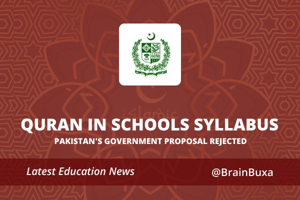 Quran in Schools Syllabus: Pakistan's Government Proposal Rejected