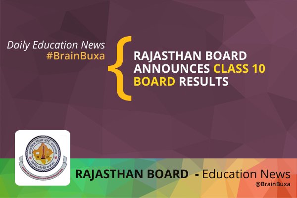 Rajasthan Board announces Class 10 Board results