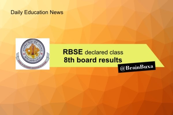 RBSE Declared Class 8th Board Results