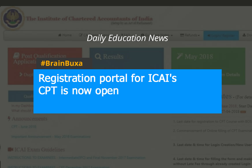 Registration portal for ICAI's CPT is now open