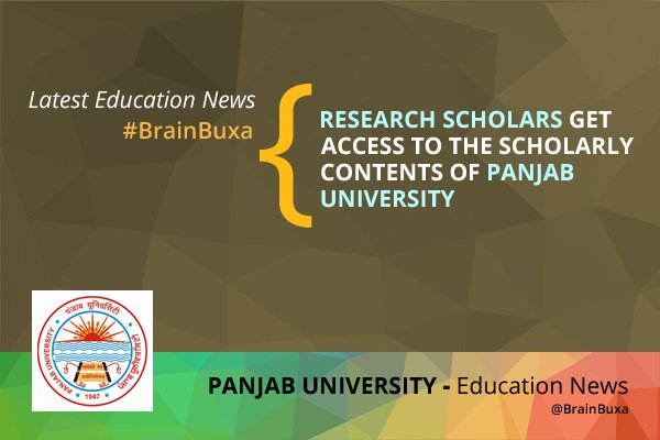 Research scholars get access to the scholarly contents of Panjab University