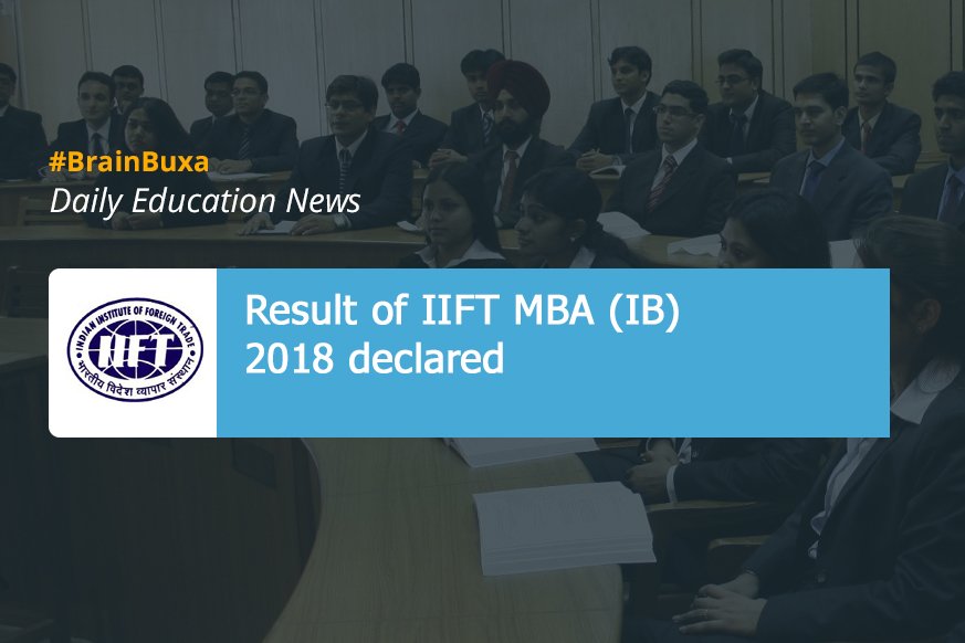 Result of IIFT MBA (IB) 2018 declared