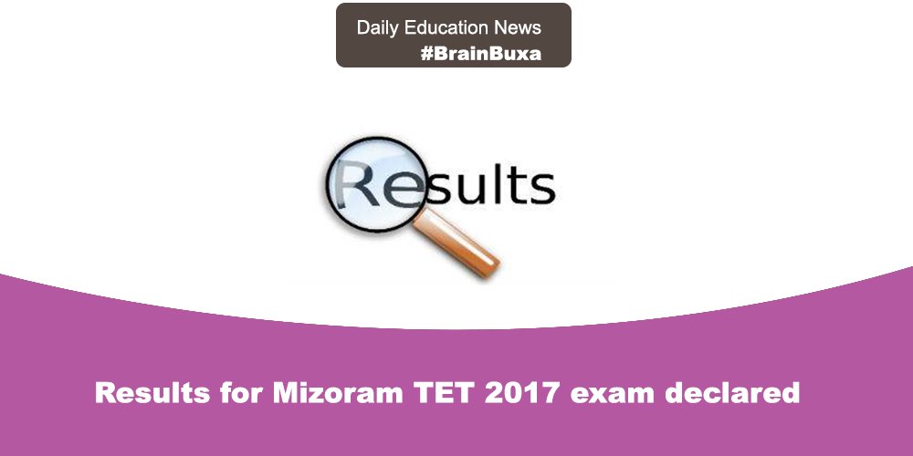 Results for Mizoram TET 2017 exam declared