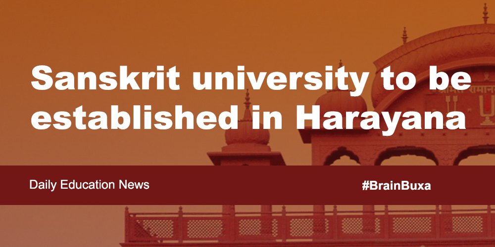 Sanskrit university to be established in Haryana