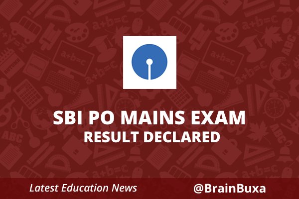 SBI PO Mains Exam Result declared