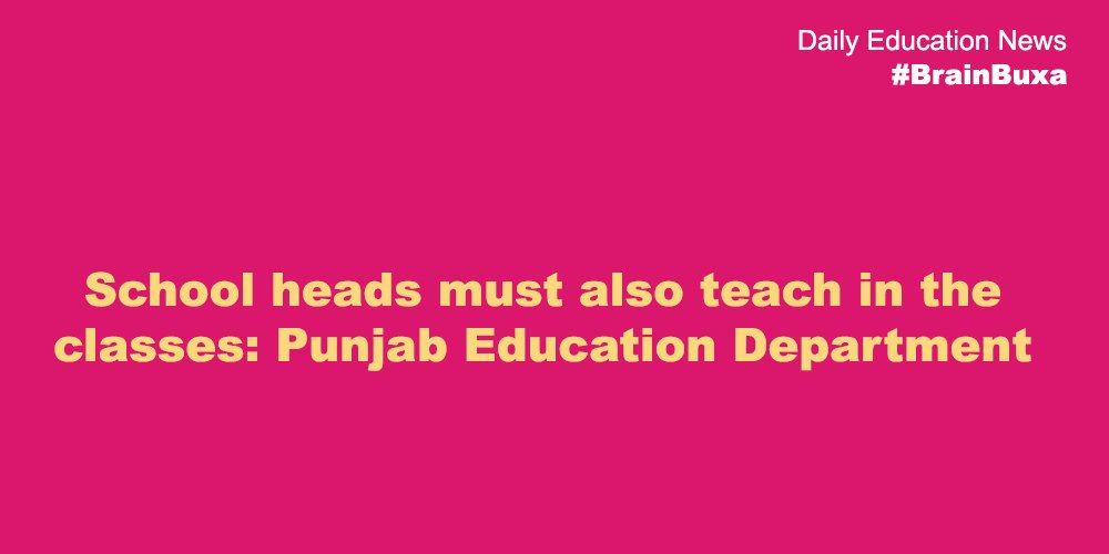 School heads must also teach in the classes: Punjab Education Department