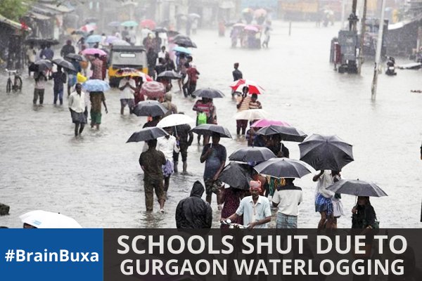 Schools Shut Due To Gurgaon Water Logging