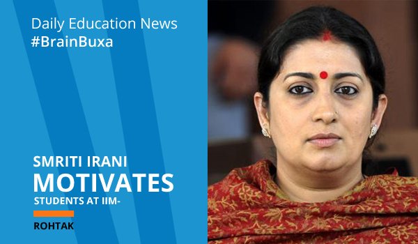 Smriti Irani motivates students at IIM- Rohtak