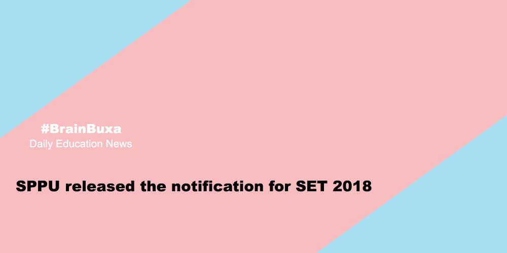 SPPU released the notification for SET 2018