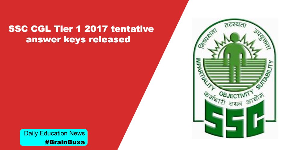 SSC CGL Tier 1 2017 tentative answer keys released