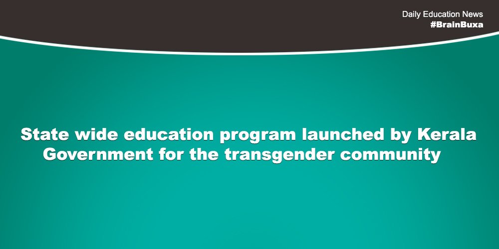 State wide education program launched by Kerala Government for the transgender community