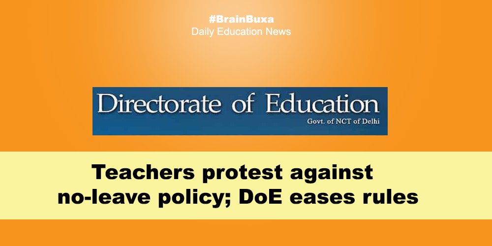 Teachers protest against no-leave policy; DoE eases rules