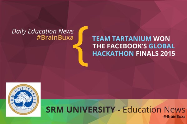 Team Tartanium won the Facebook's global Hackathon finals 2015