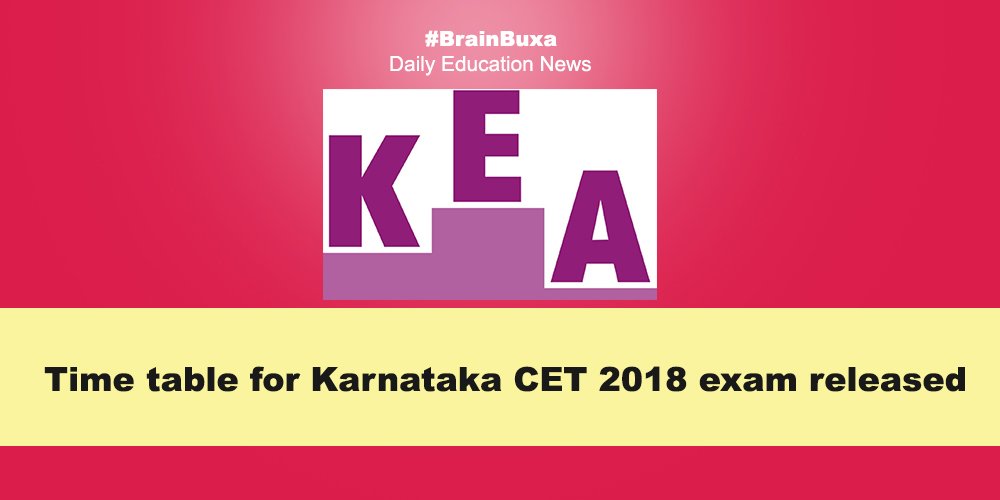 Time table for Karnataka CET 2018 exam released