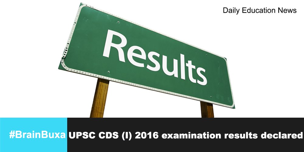 UPSC CDS (I) 2016 examination results declared