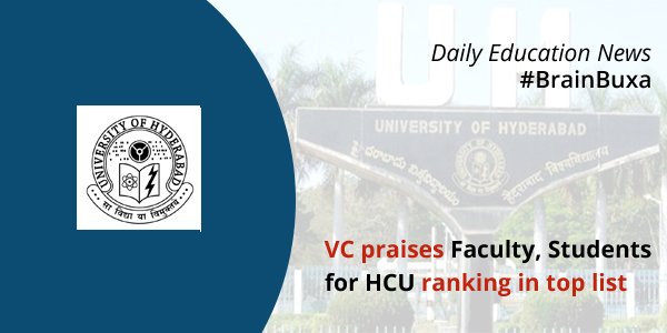 VC praises Faculty, Students for HCU ranking in top list