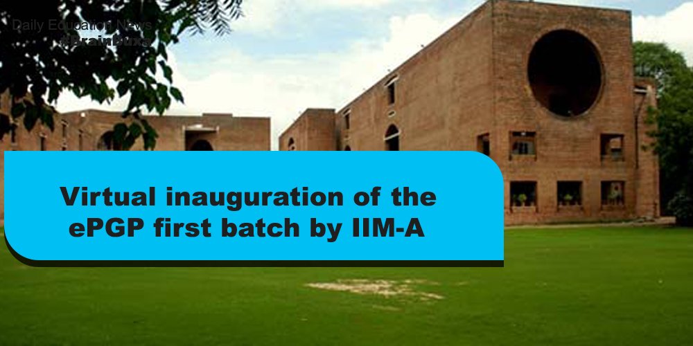 Virtual inauguration of the ePGP first batch by IIM-A